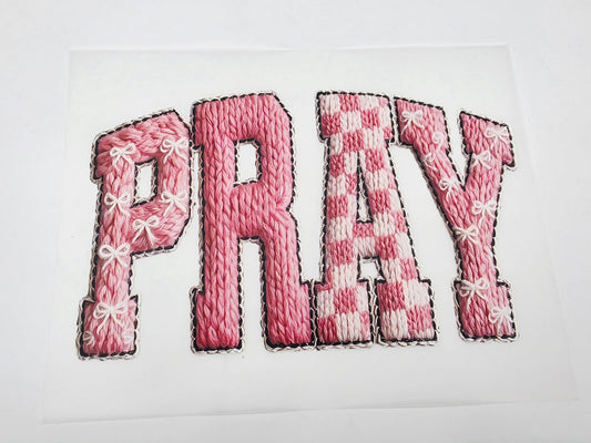 Pink pray shirt design