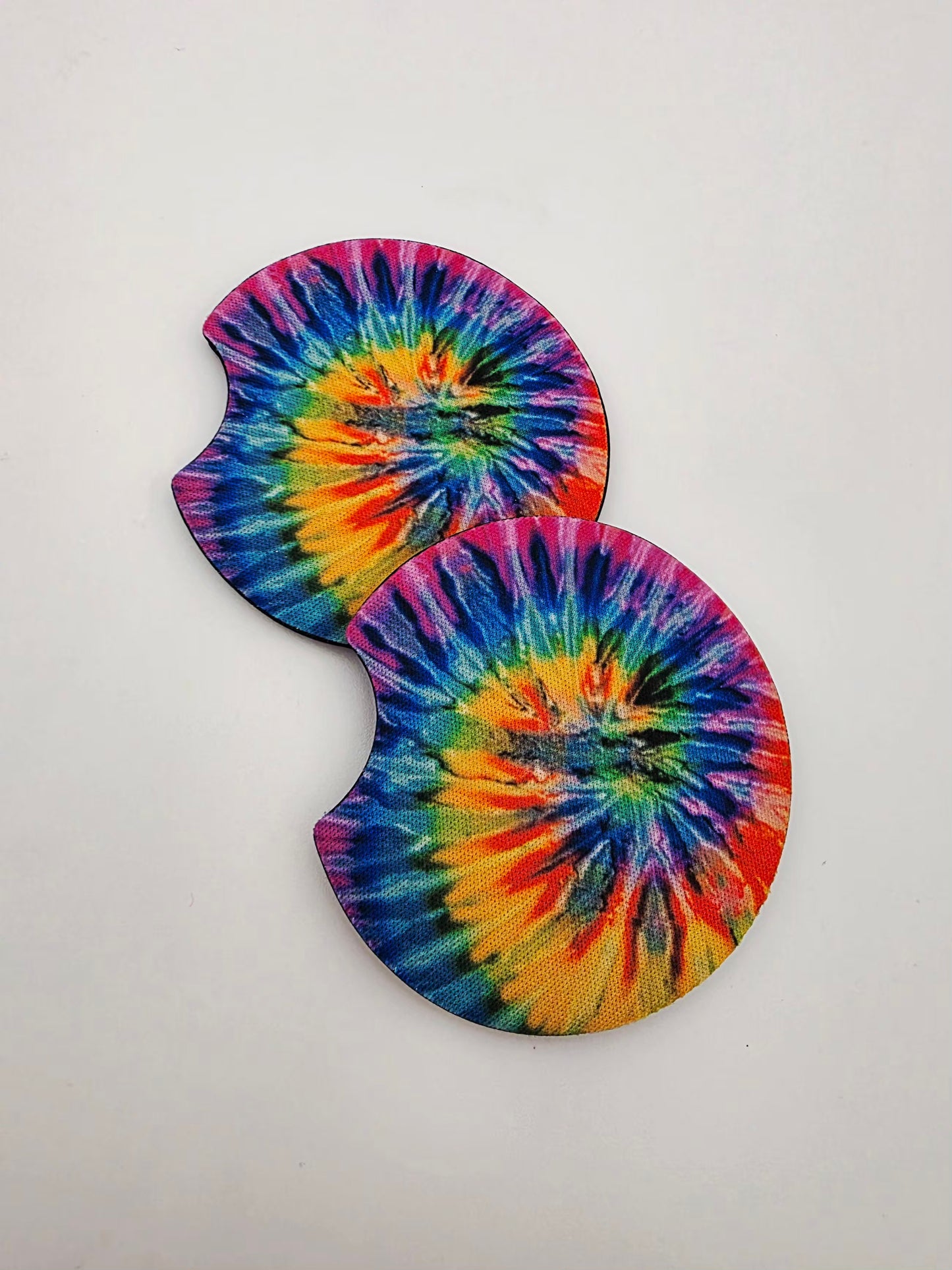Tiedye car coasters