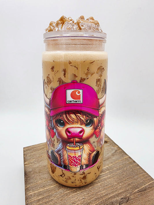 Pre-made 20oz acrylic snowglobe tumbler