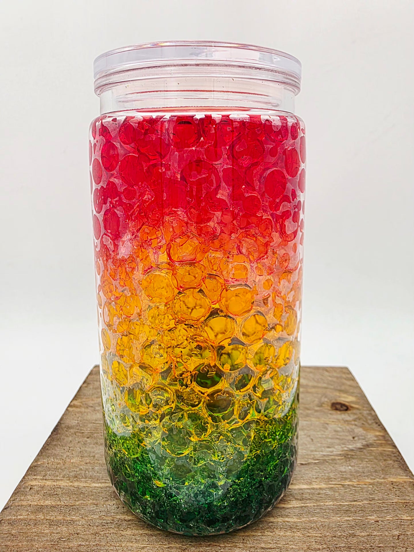 Pre-made 16oz acrylic snowglobe tumbler