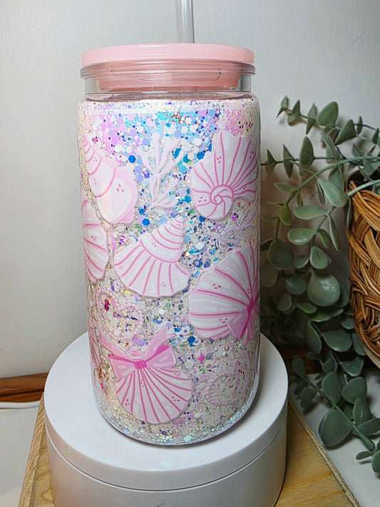 Pre-made 16oz acrylic snowglobe tumbler