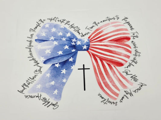 Flag bow shirt design