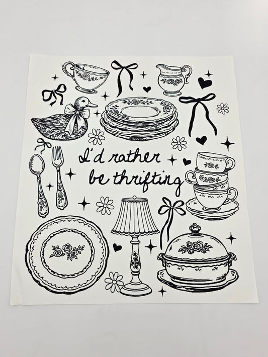 I'd rather be thrifting shirt design