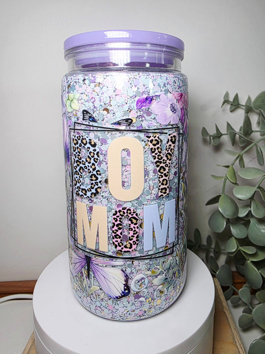 Pre-made 16oz acrylic snowglobe tumbler