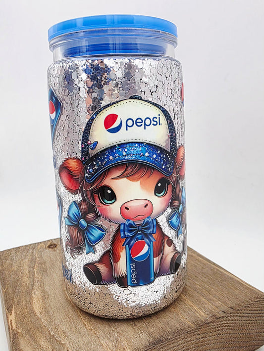 Pre-made 16oz acrylic snowglobe tumbler