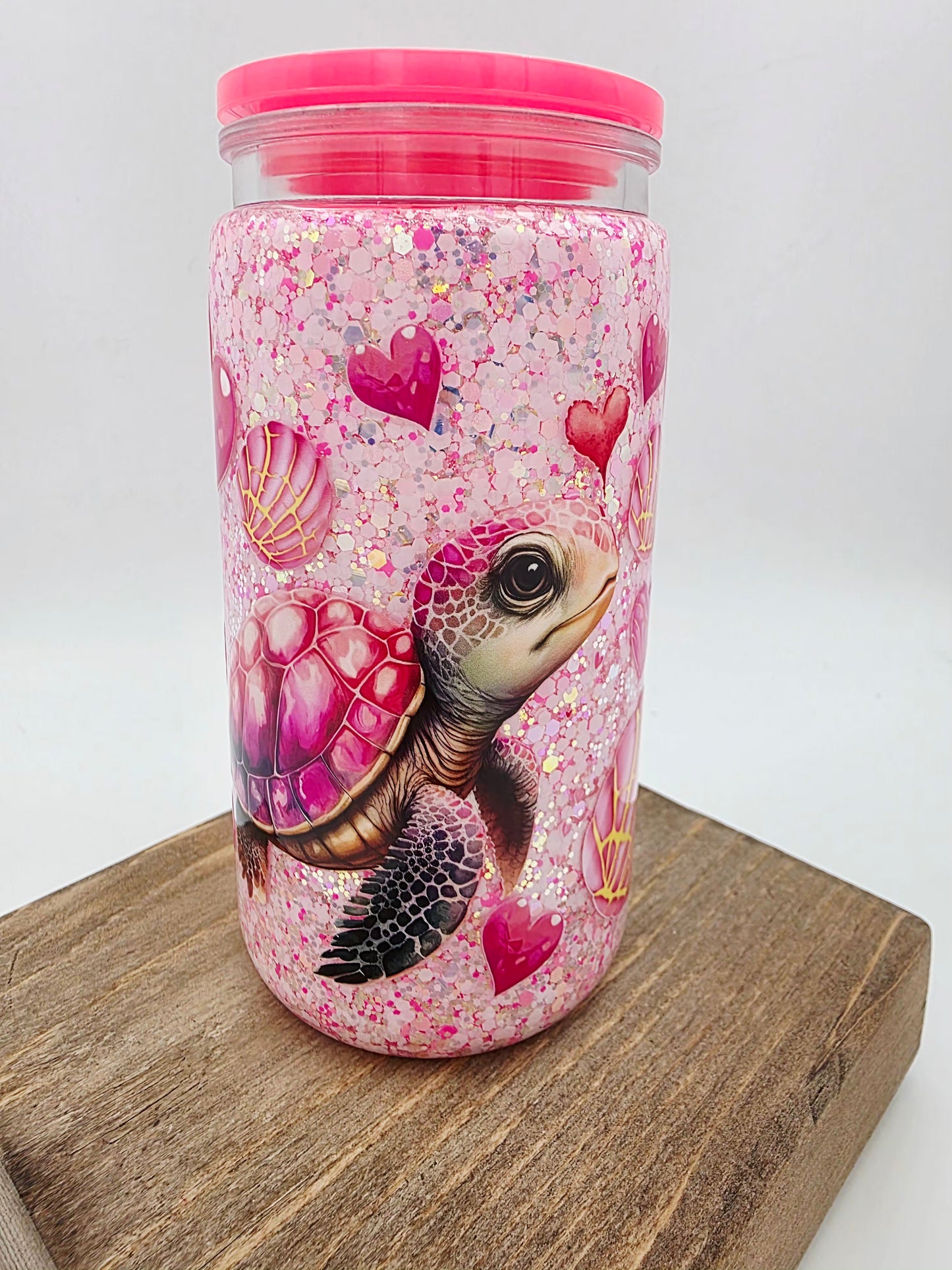 Pre-made 16oz acrylic snowglobe tumbler
