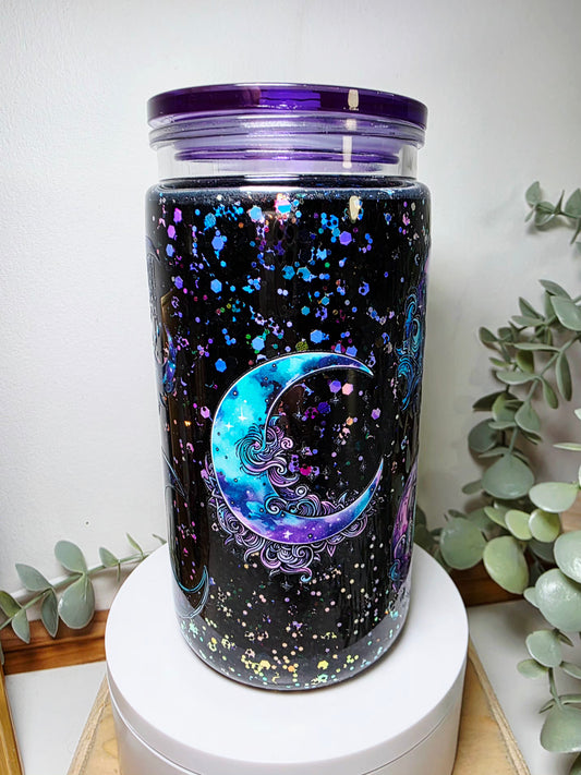 Pre-made 16oz acrylic snowglobe tumbler