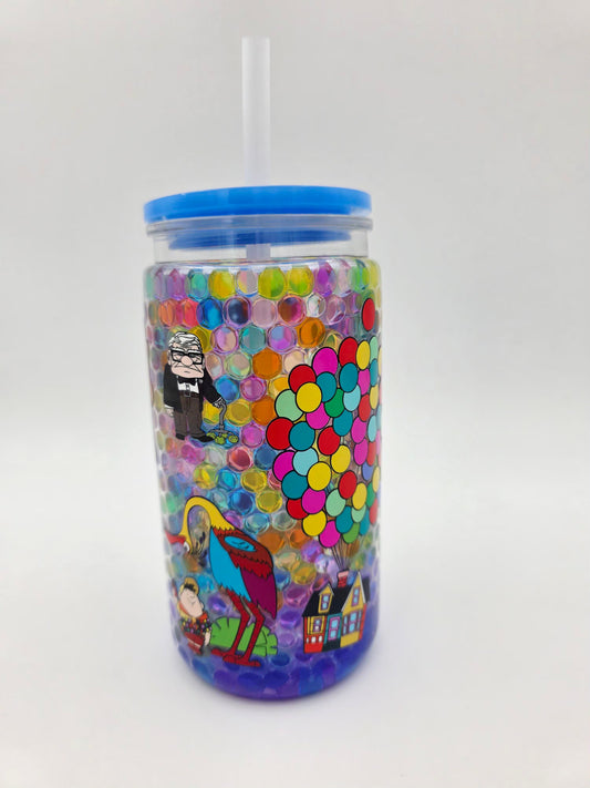 Pre-made 16oz acrylic snowglobe tumbler