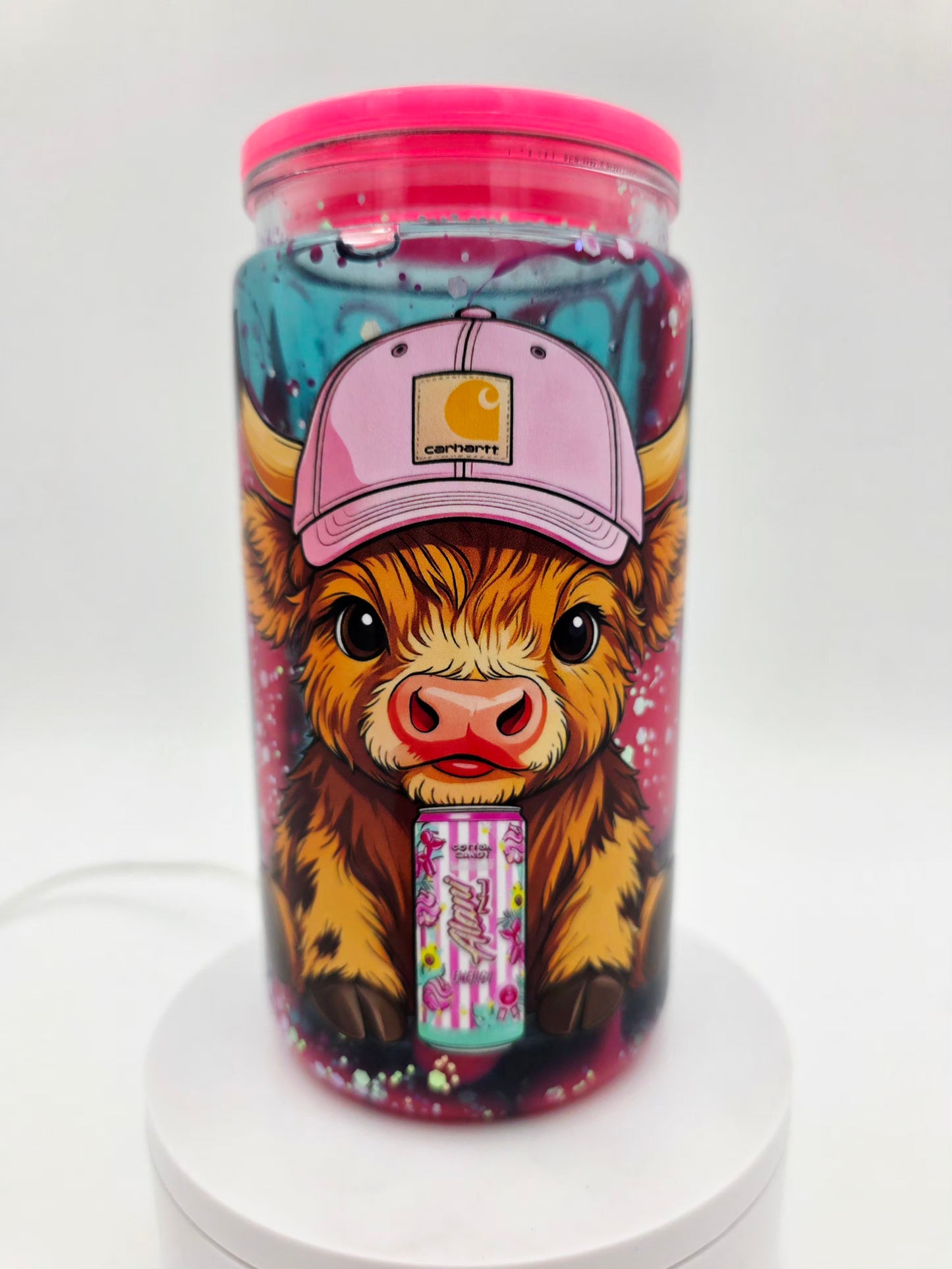 Pre-made 16oz acrylic snowglobe tumbler