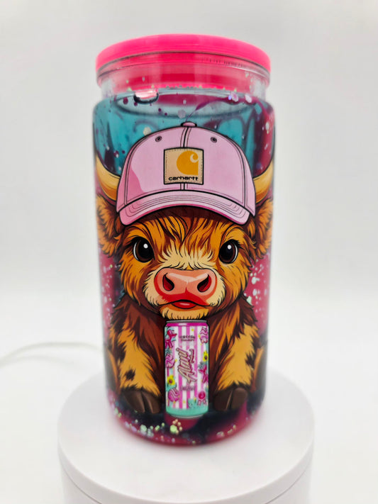 Pre-made 16oz acrylic snowglobe tumbler