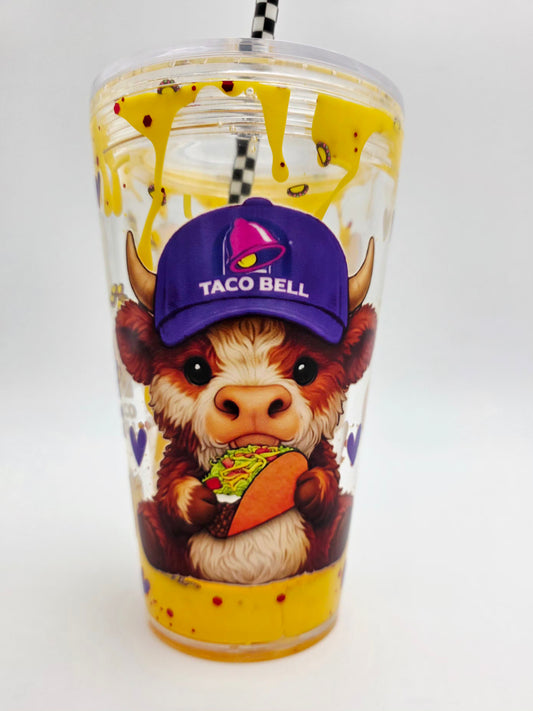 16oz acrylic snowglobe tumbler