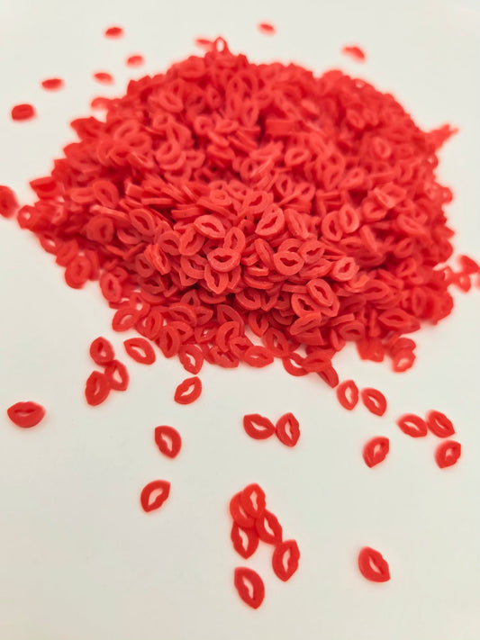 Red lips Clay slices