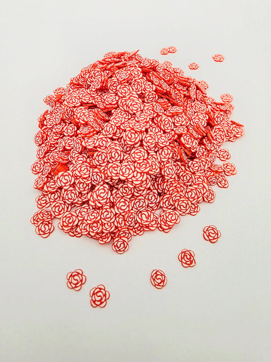 Rose Flower Polymer Clay slices