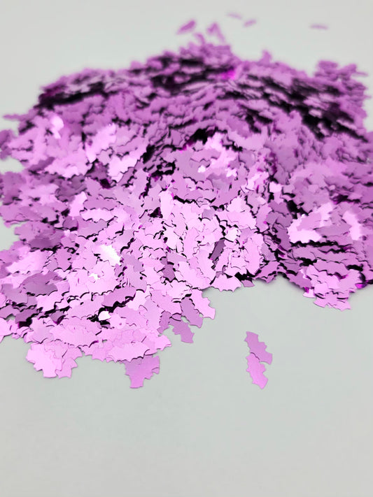 Purple Bats Shape Glitter