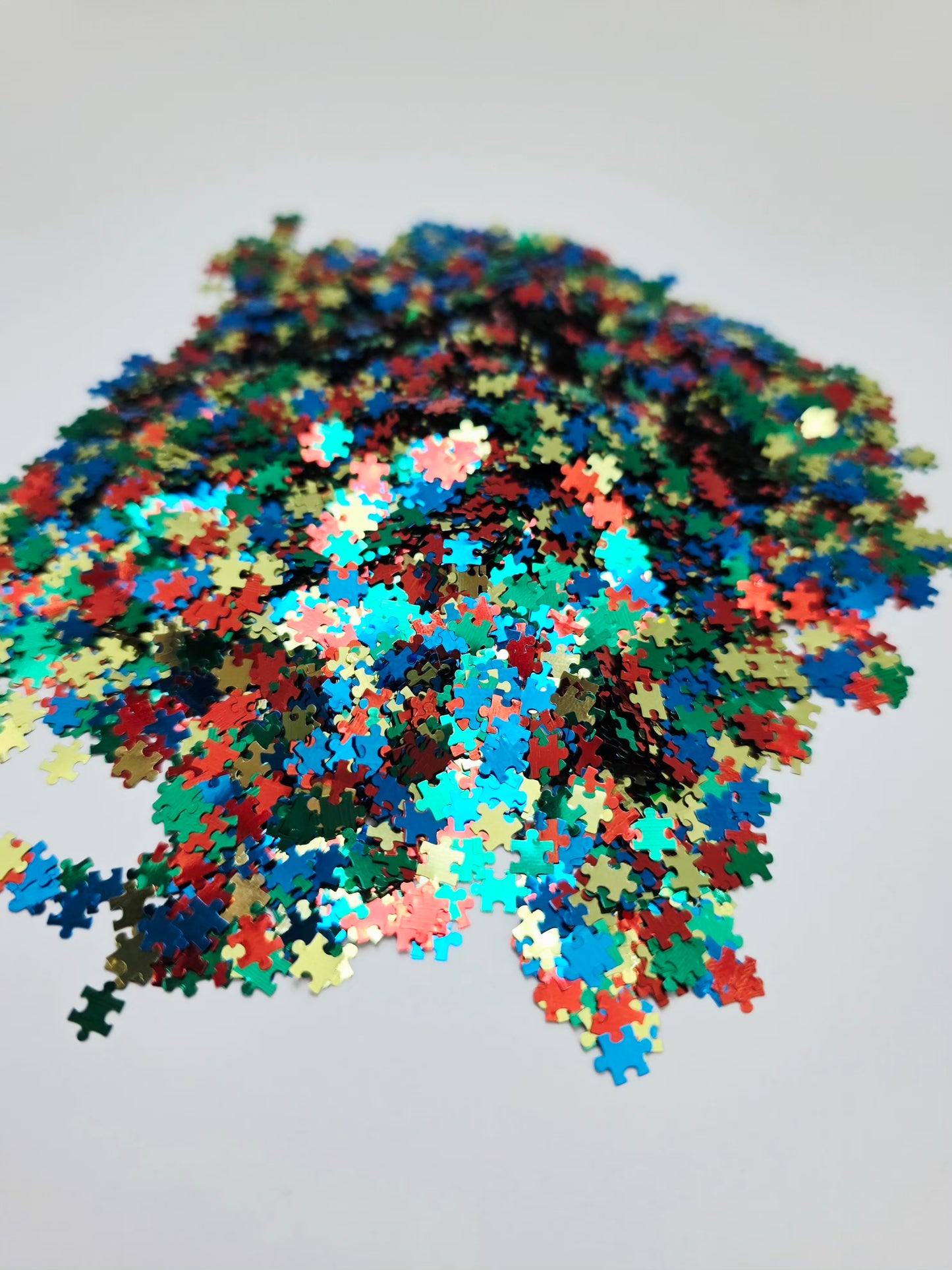 Puzzle Pieces Shape Glitter