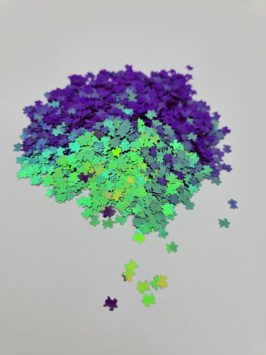 Purple Turtle Holographic Shape Glitter