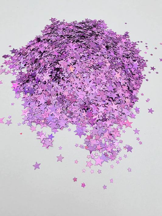 Purple Star Shape Glitter