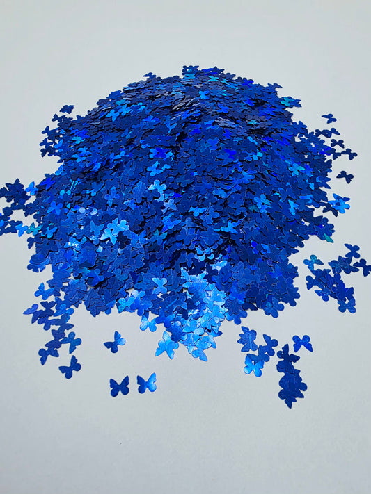 Blue Butterfly Shape Glitter