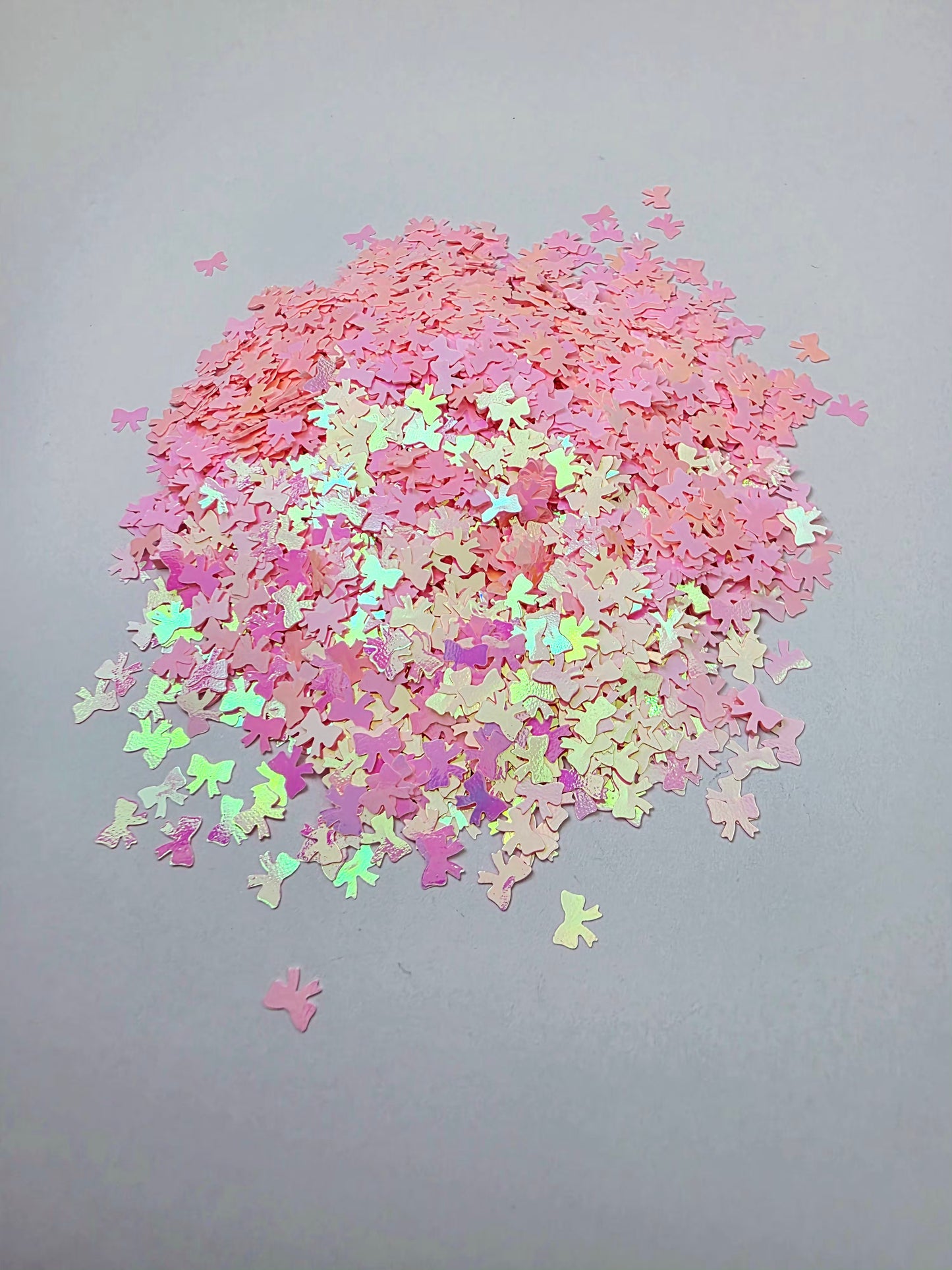 Pink Bow Shape Glitter