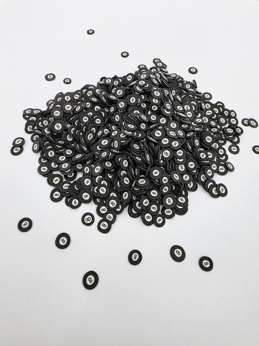 8 ball Polymer Clay slices
