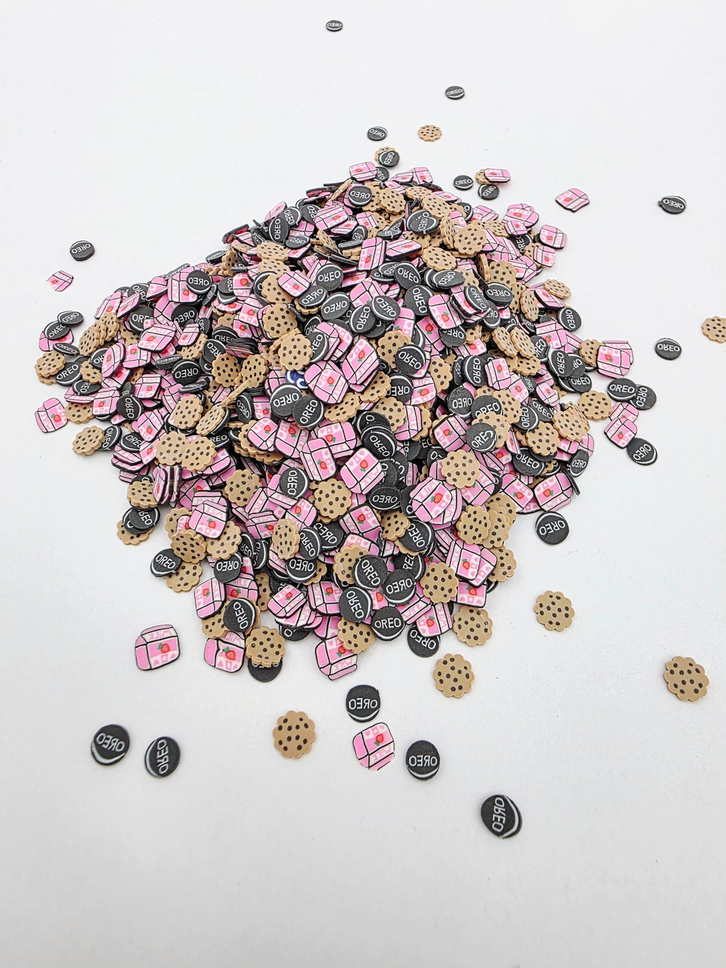 Cookies and milk Polymer Clay slices