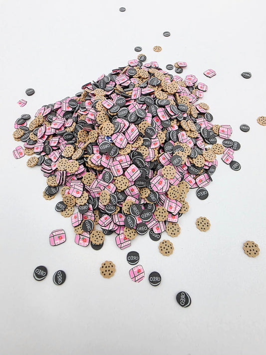 Cookies and milk Polymer Clay slices