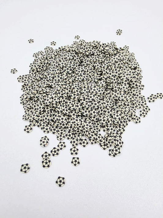 Soccer ball Polymer Clay slicess