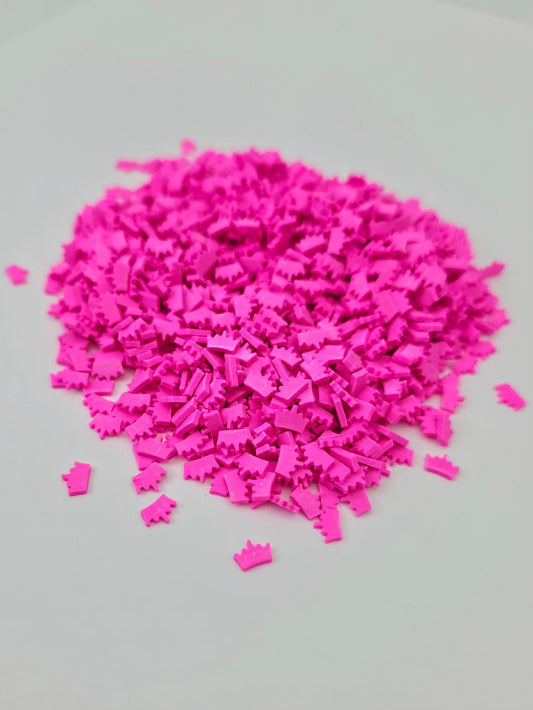 Pink Crown Polymer Clay Slices