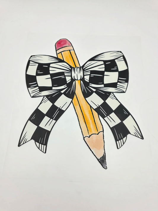 Pencil bow shirt design