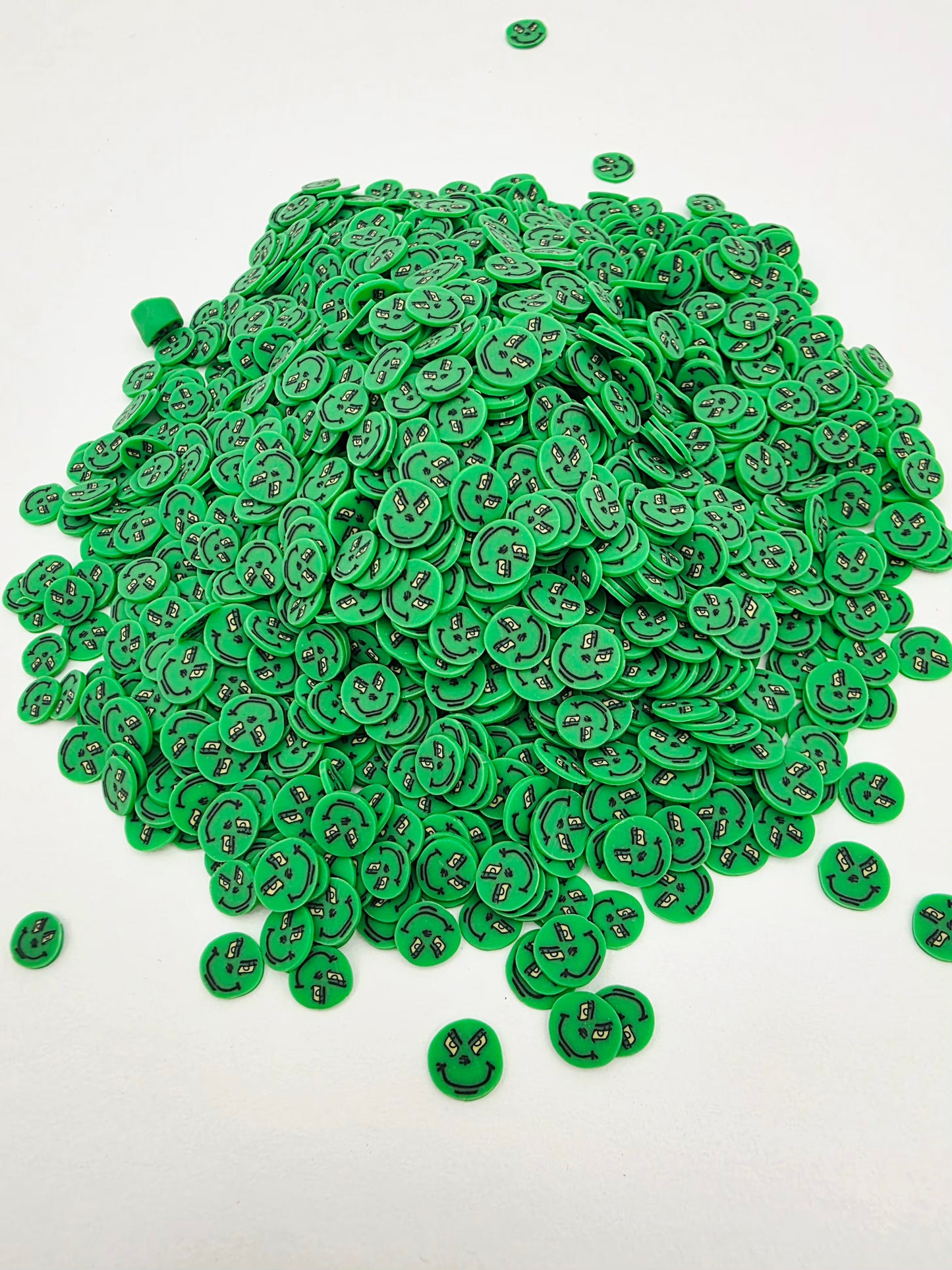 Green guy Polymer Clay slices