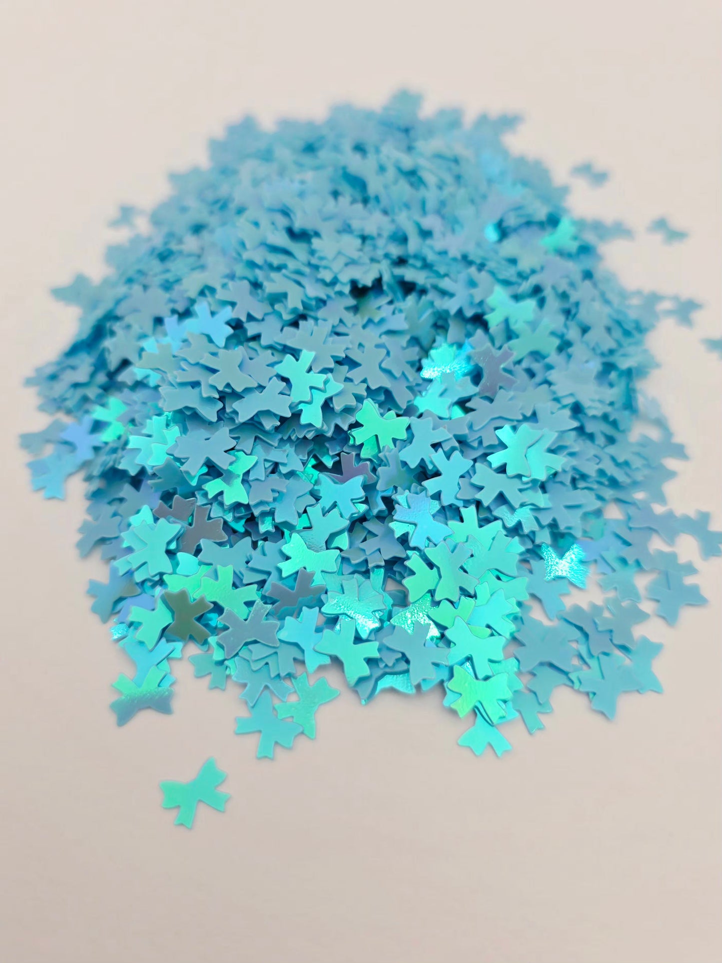 Blue Bow Shape Glitter
