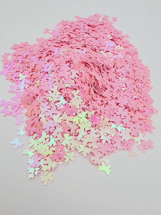 Pink Bow Shape Glitter