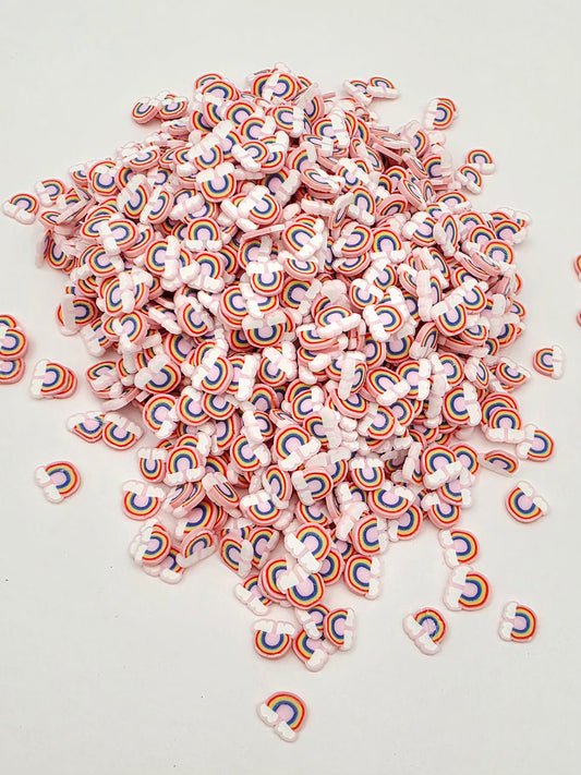 Rainbow Polymer Clay slices