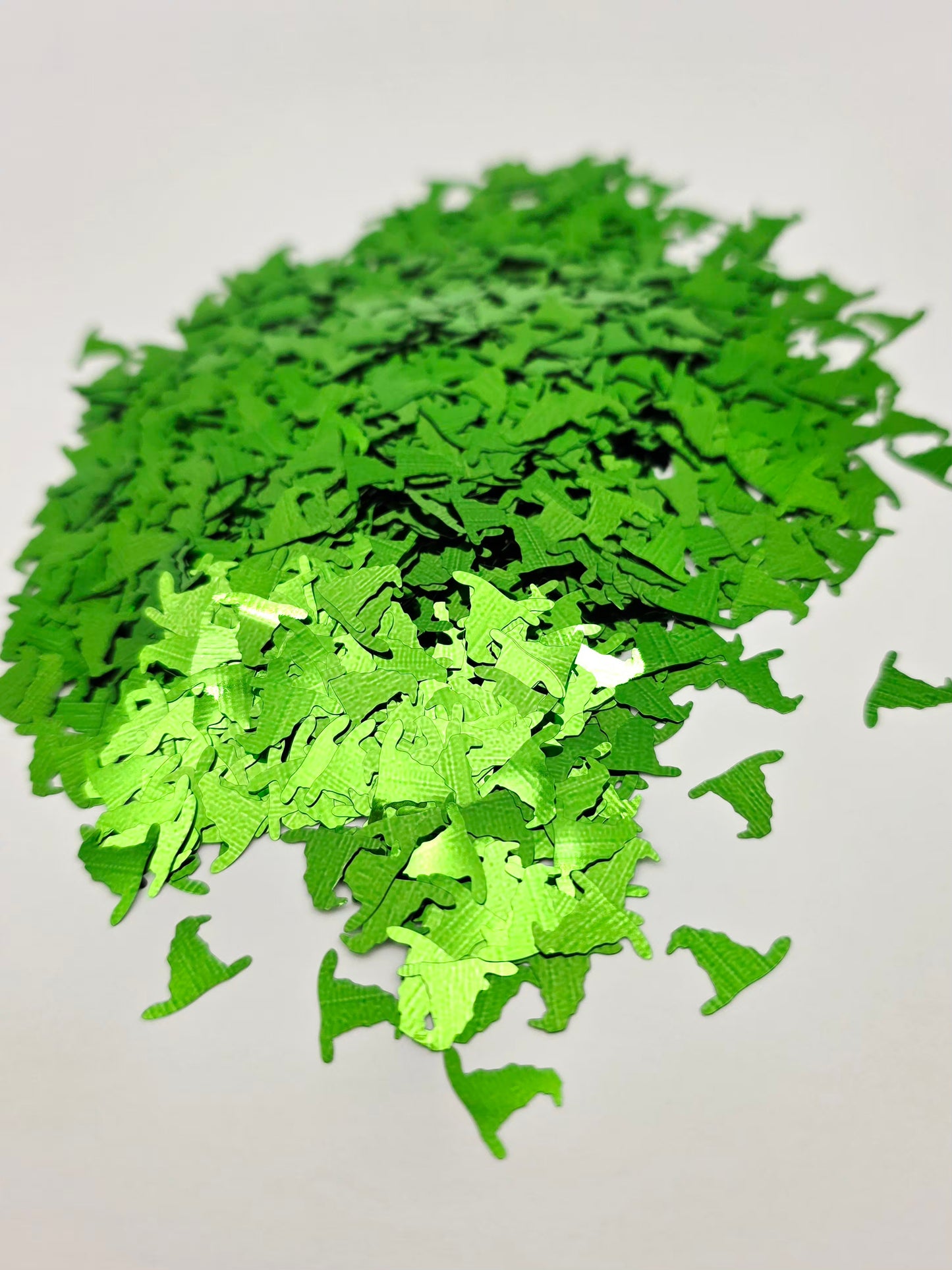 Green Witch Hat Shape Glitter