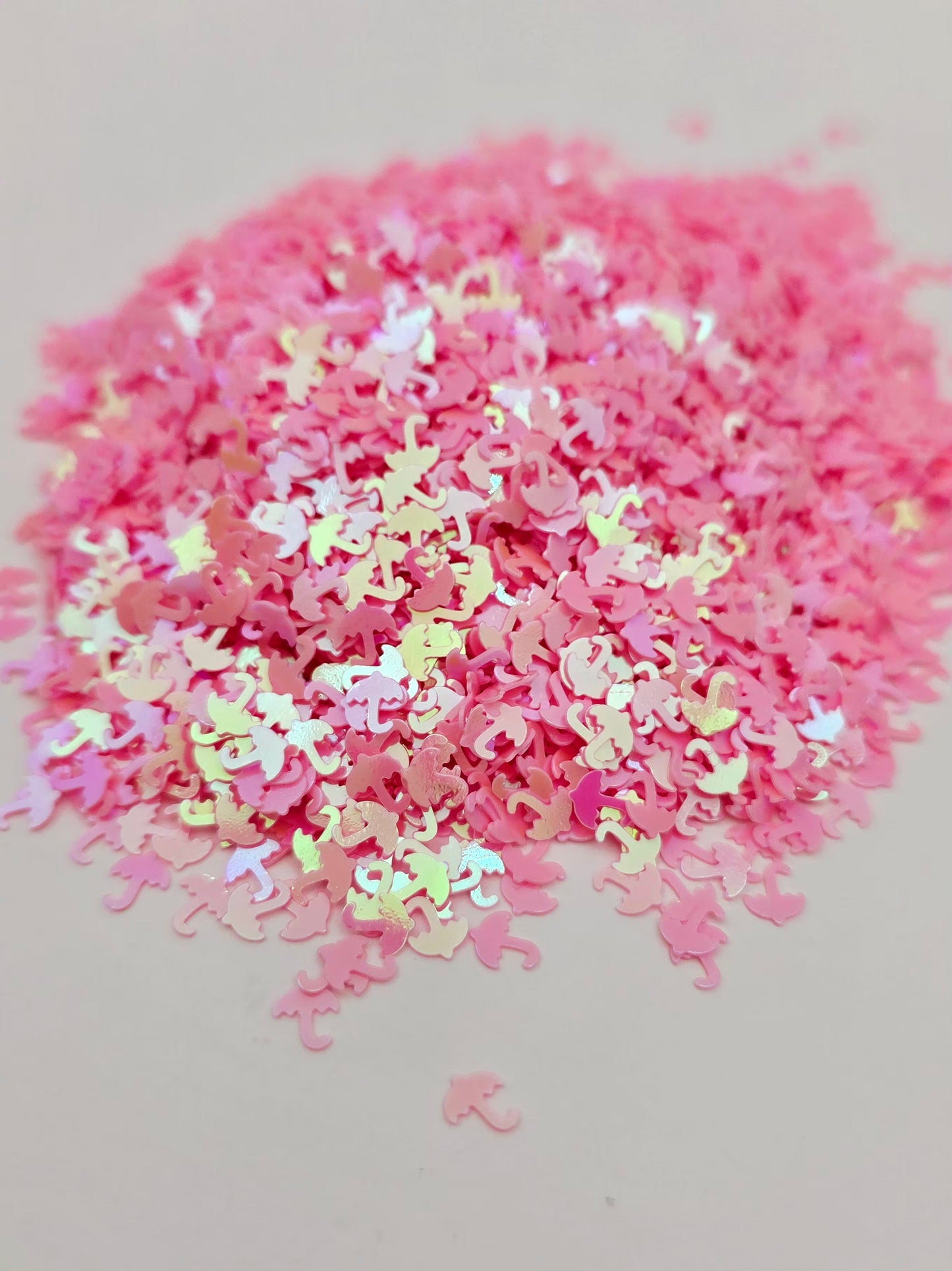 Pink Umbrella Shape Glitter
