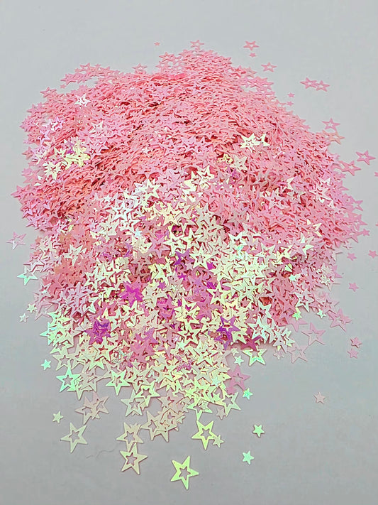 Pink Star Shape Glitter