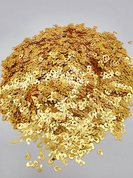 Gold Leppard spots Shape Glitter