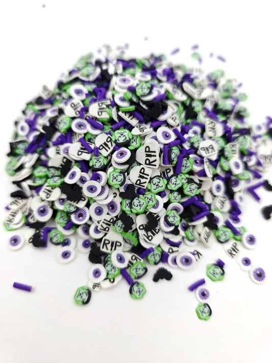 Halloween Rip Mix Polymer Clay Slices