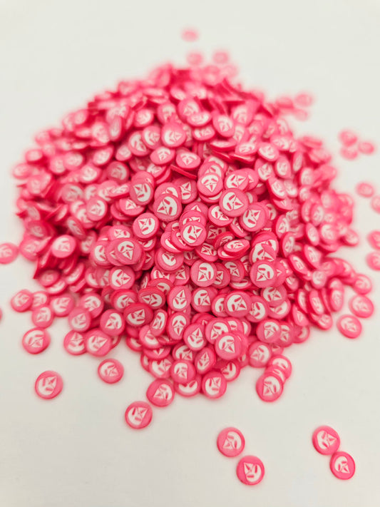 Pink Ghostface Polymer clay slices