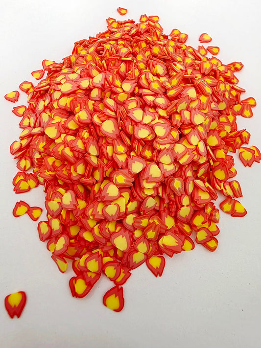 Fire Flame Polymer Clay slices