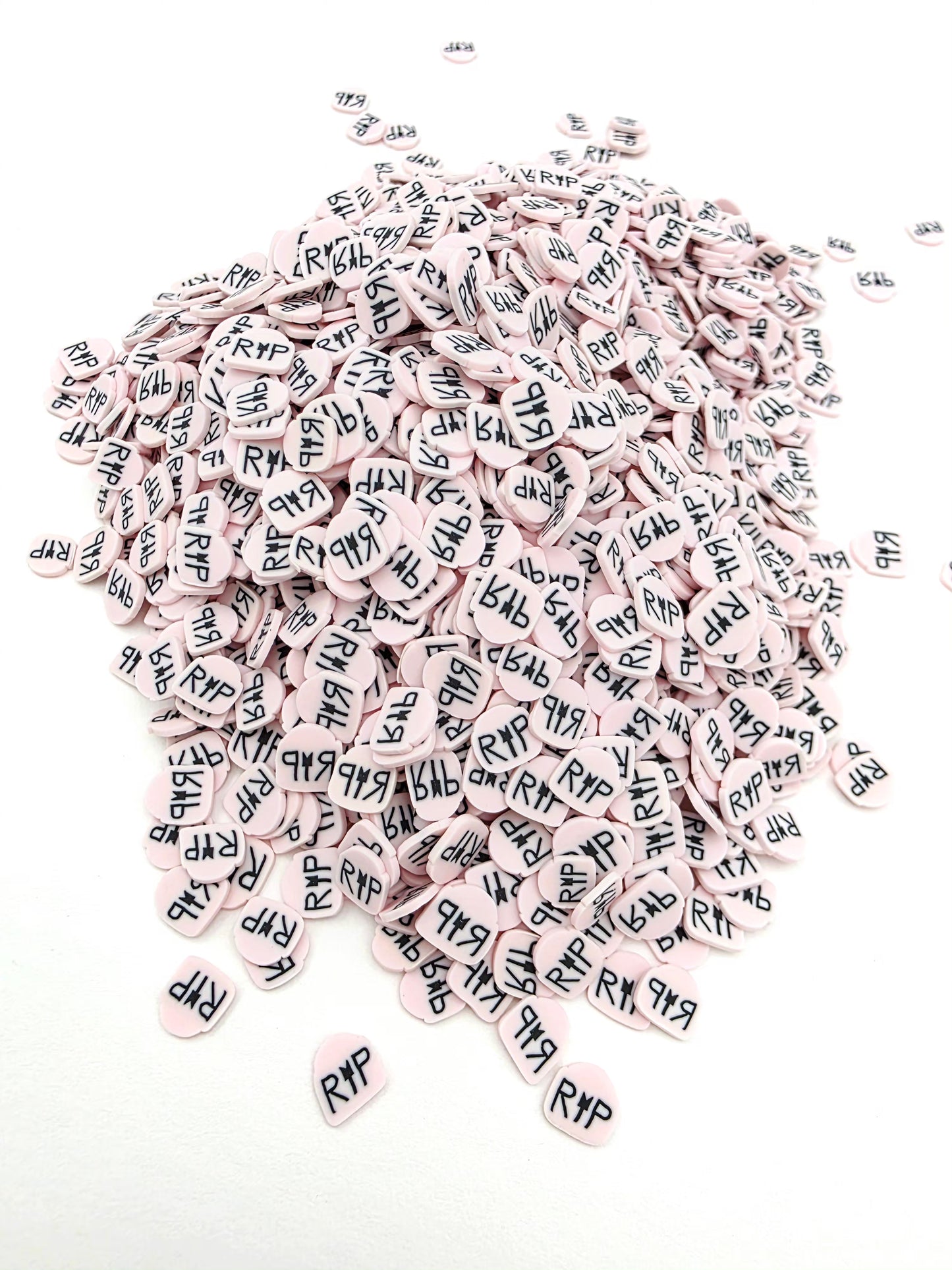 Pink rip Polymer Clay slices