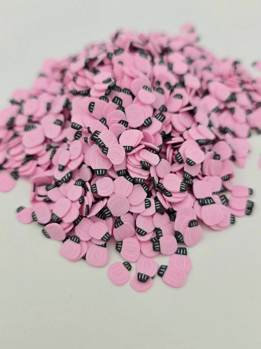 Pink Pumpkins Polymer Clay slices