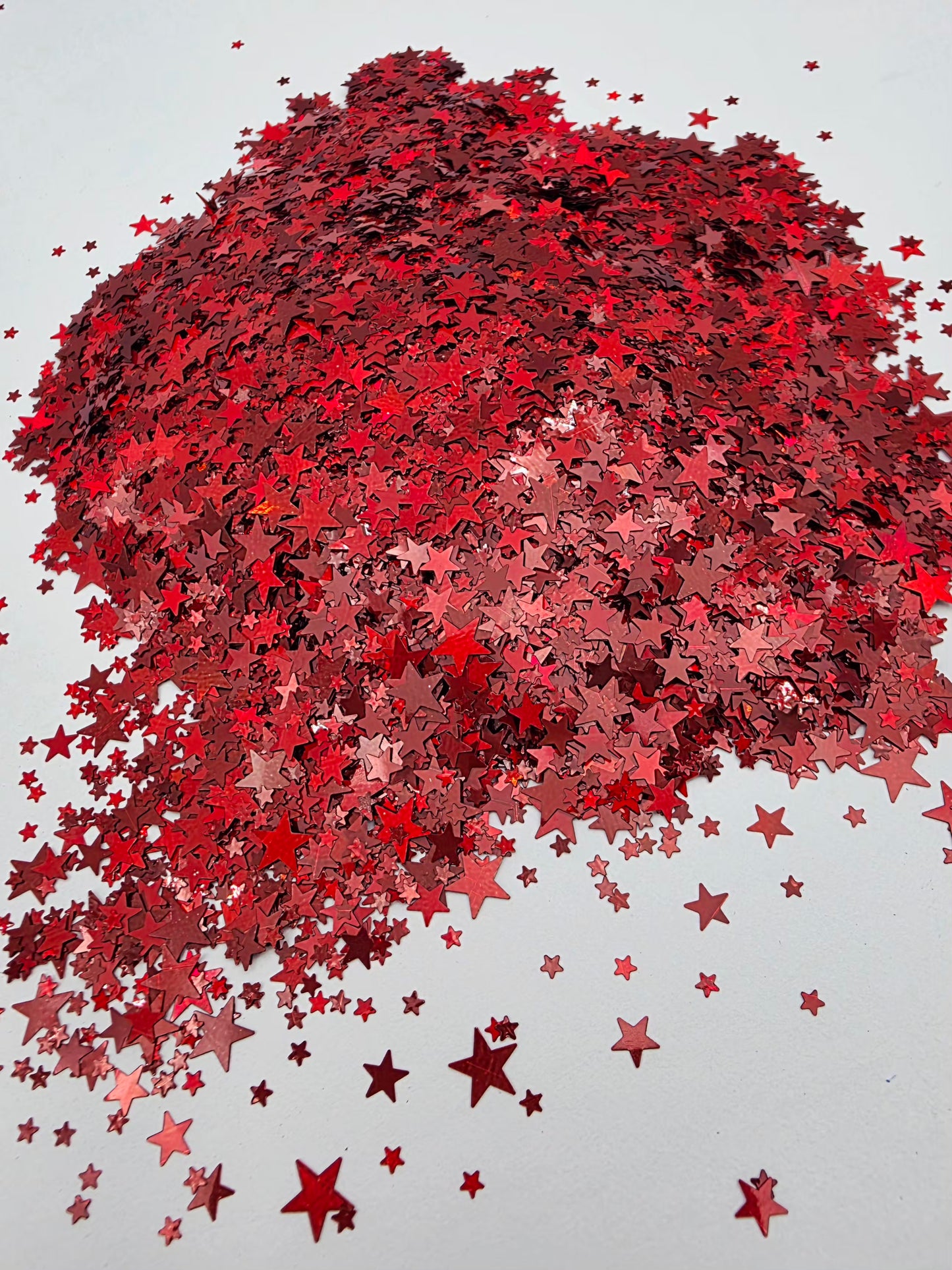 Red star Shape glitter