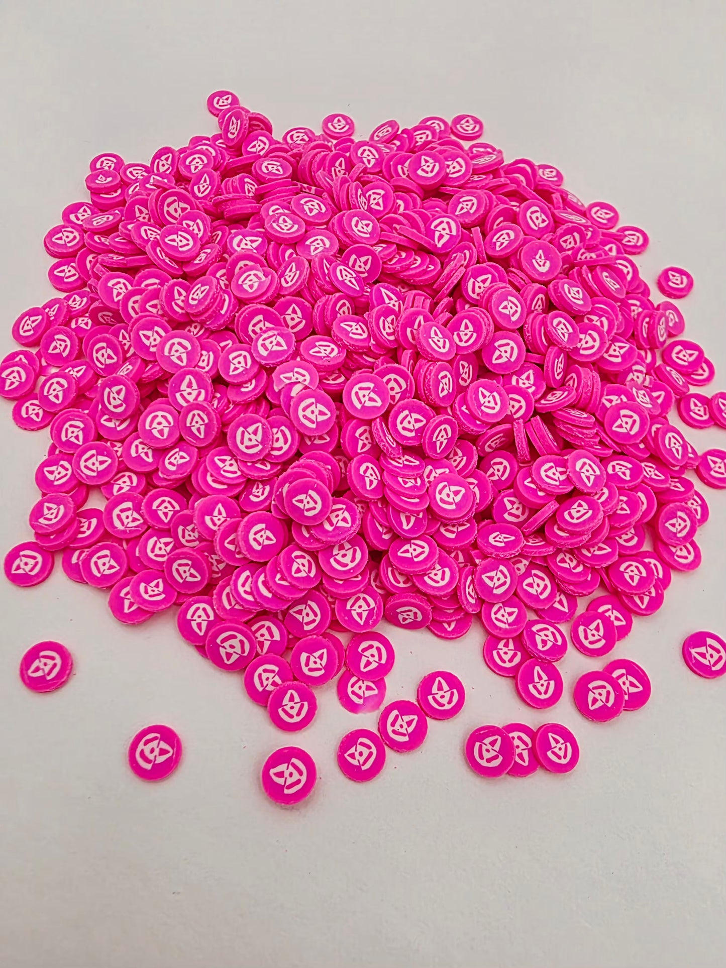 Pink Ghostface Polymer clay slices