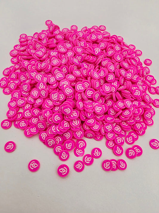 Pink Ghostface Polymer clay slices
