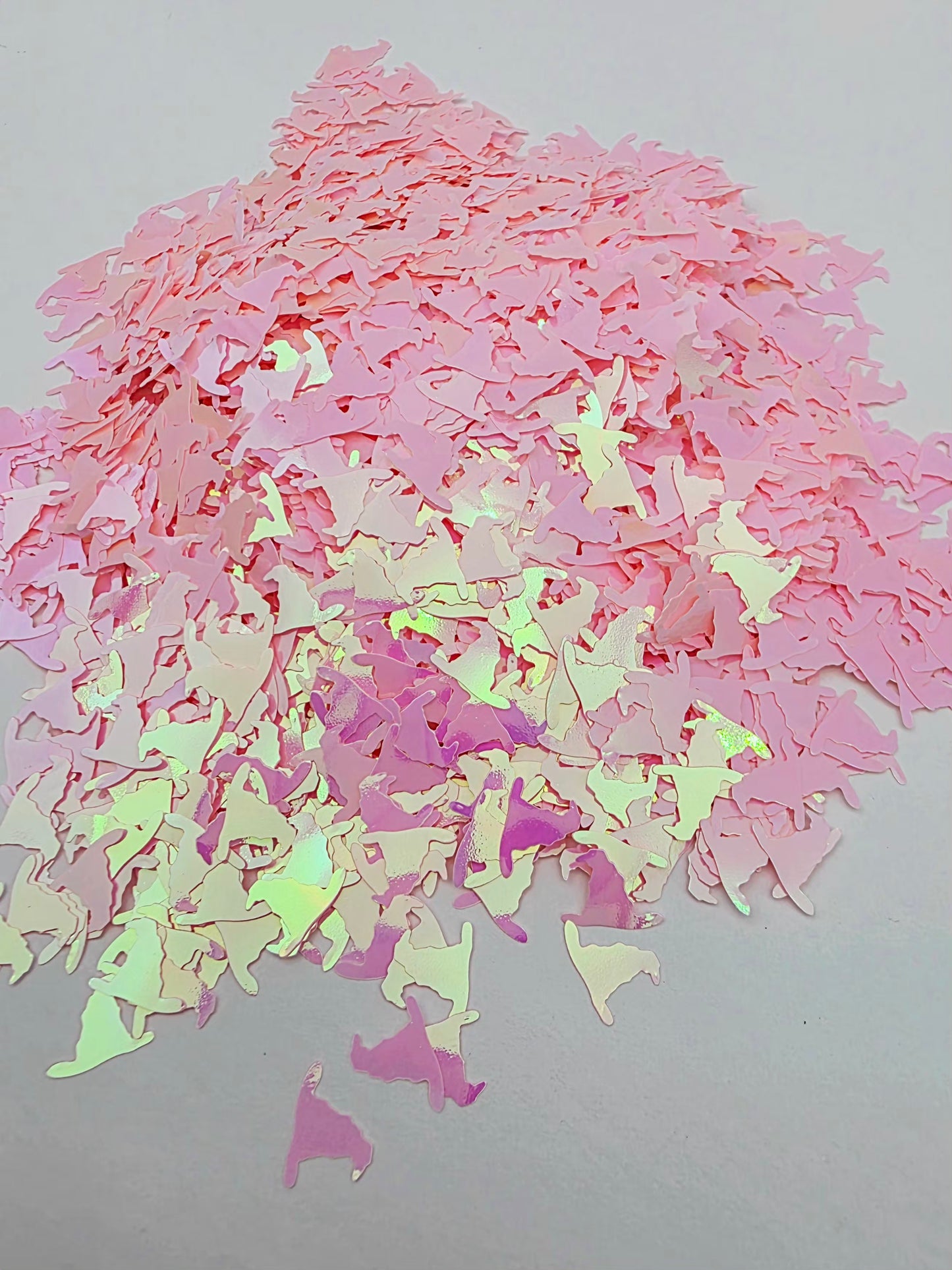 Pink Witches Hats Shape Glitter