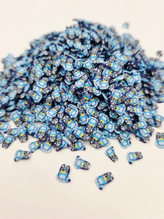 Bluey Polymer Clay slices