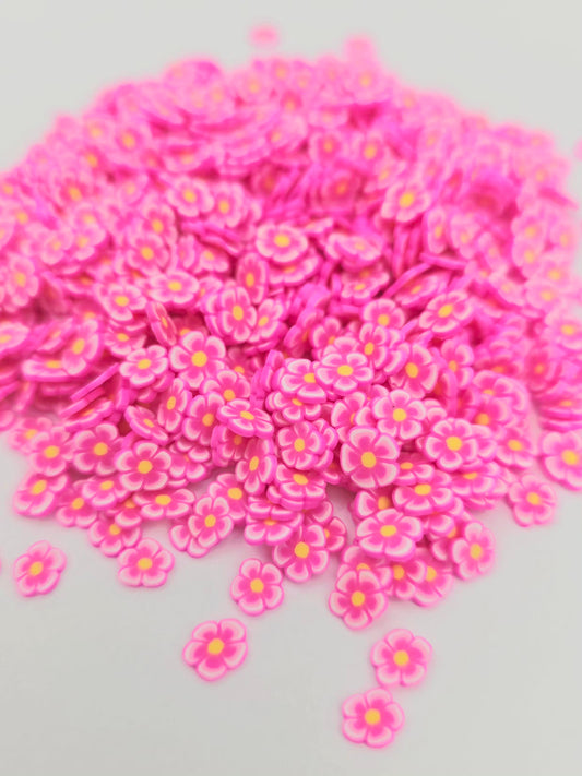 Pink Flowers Polymer Clay