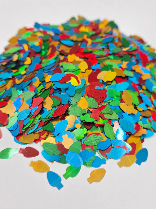Christmas Lights Shape Glitter