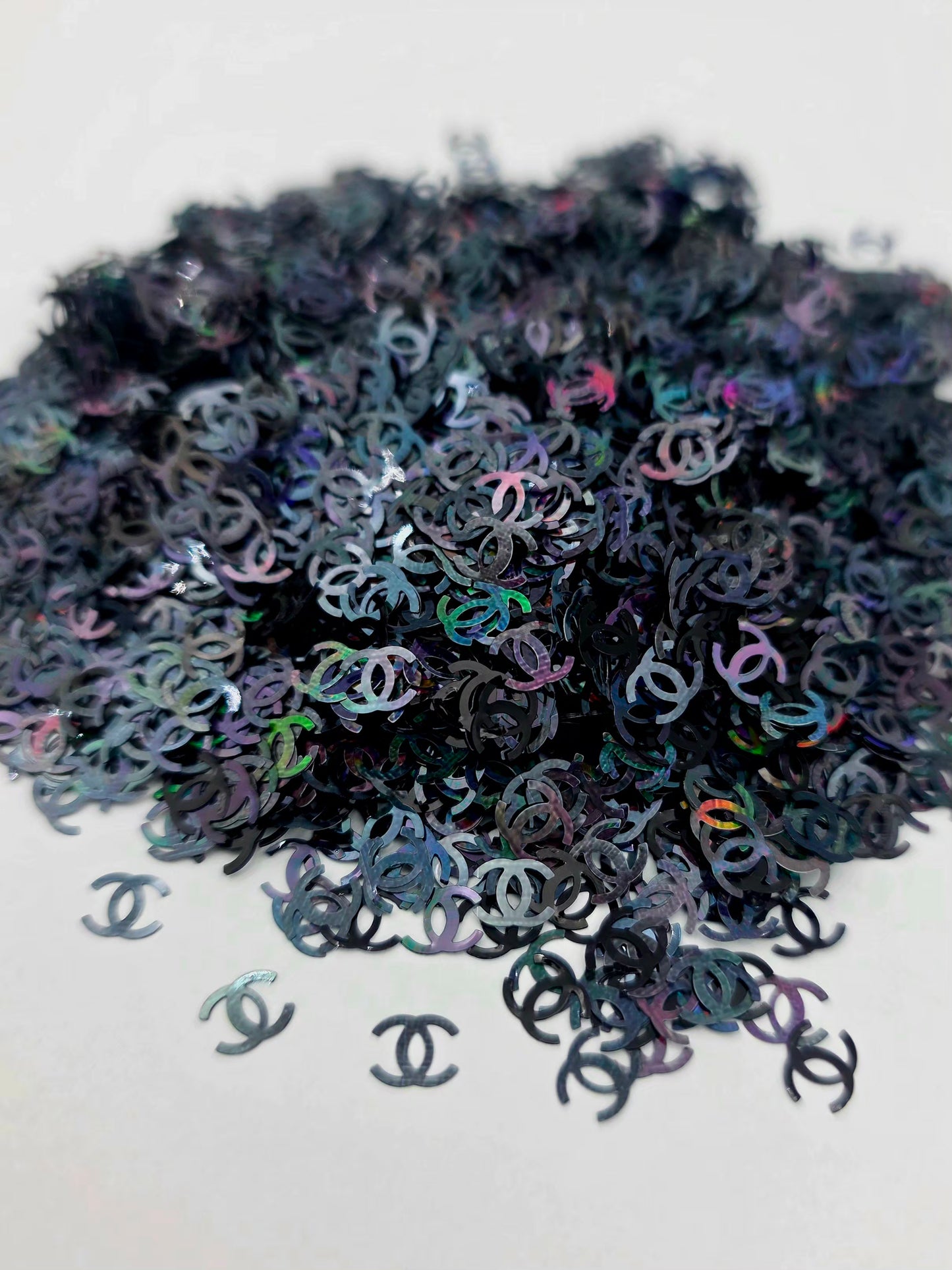 Black CC Shape Glitter